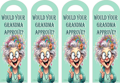Crazy Grandma Bookmark — Digital Download