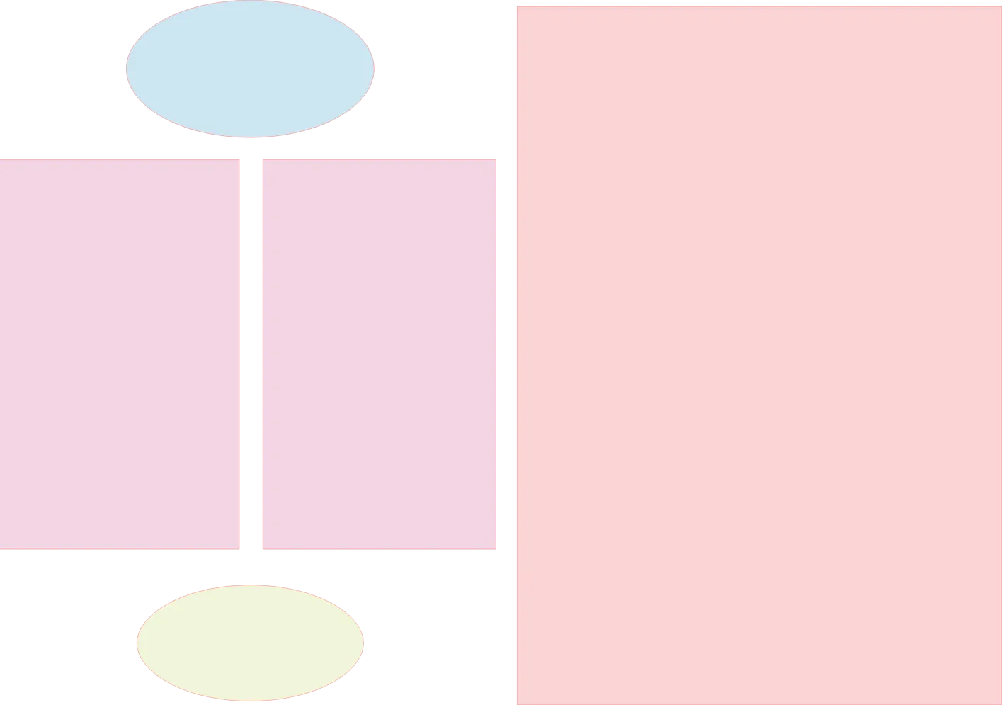 Pastel color swatches on a pink background