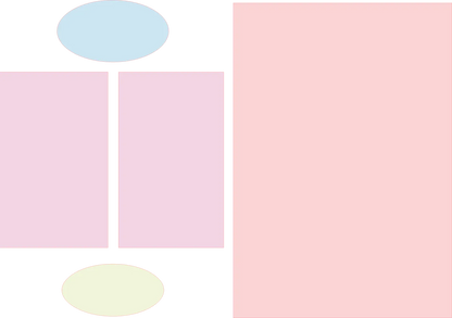 Pastel color swatches on a pink background
