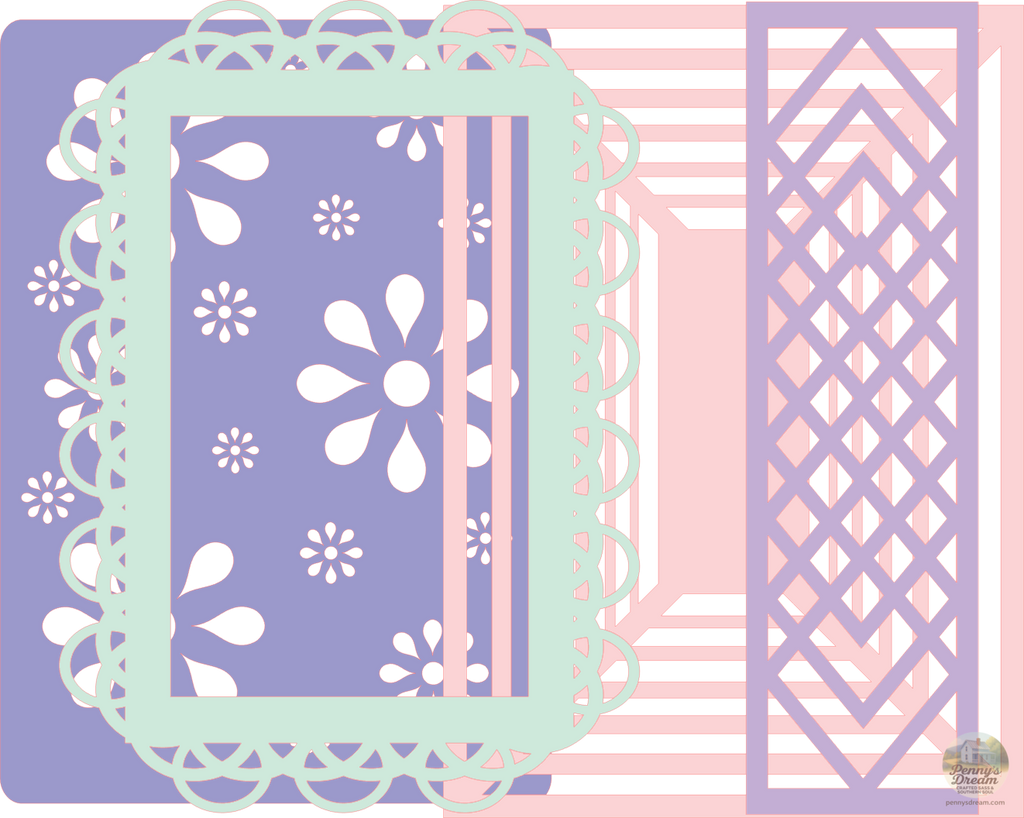 5x7 Card Topper Decorative Elements, Digital Download, PNG SVG