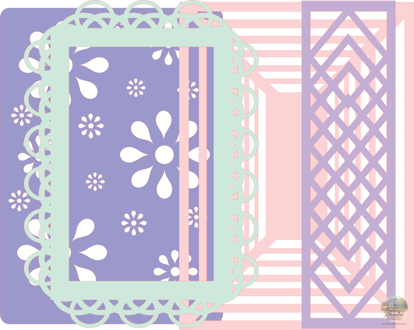 5x7 Card Topper Decorative Elements, Digital Download, PNG SVG