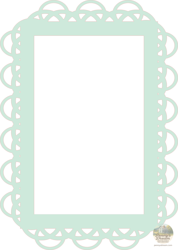 5x7 Card Topper Decorative Elements, Digital Download, PNG SVG