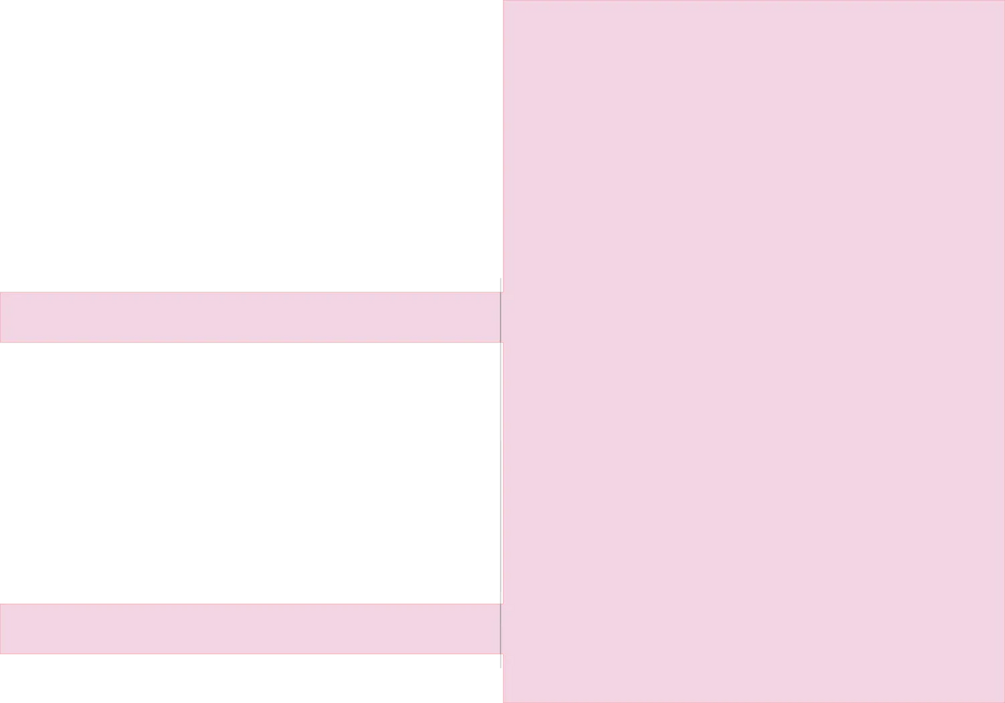 Two pink stripes on a white background