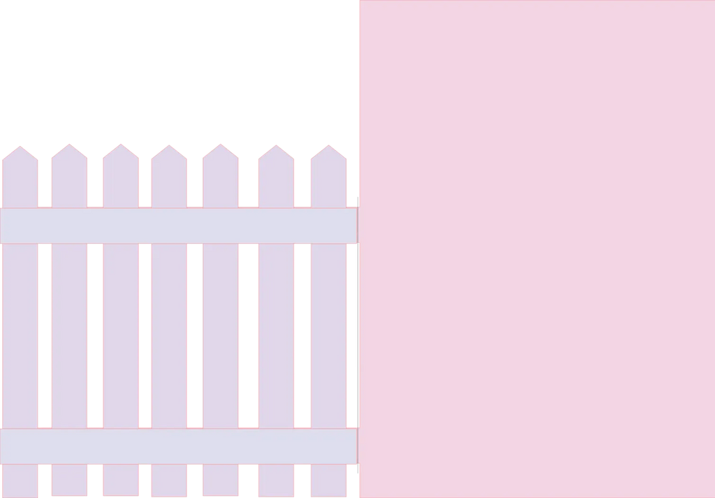 Fence fold card template
