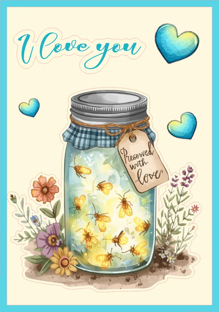 Firefly Love Card — 5 × 7 Digital Download