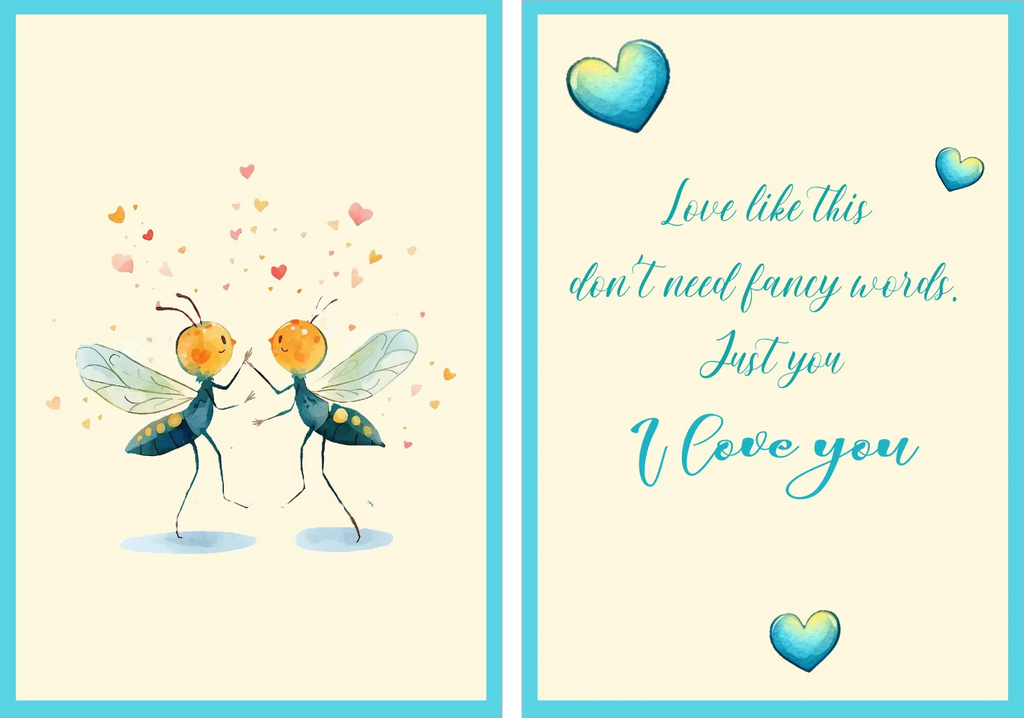 Firefly Love Card — 5 × 7 Digital Download