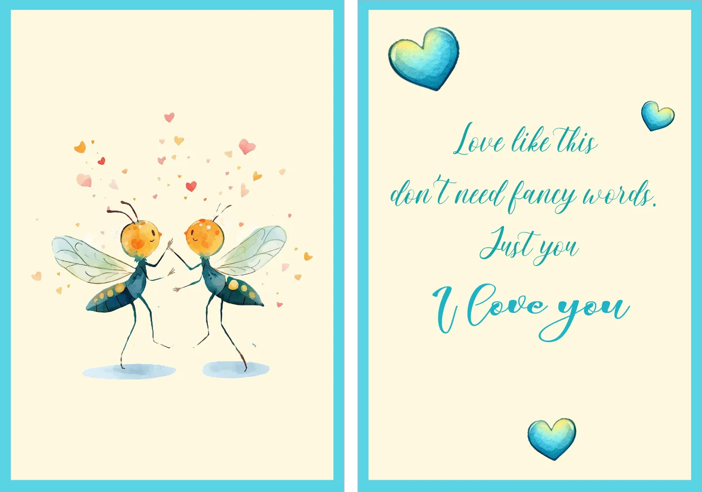 Firefly Love Card — 5 × 7 Digital Download