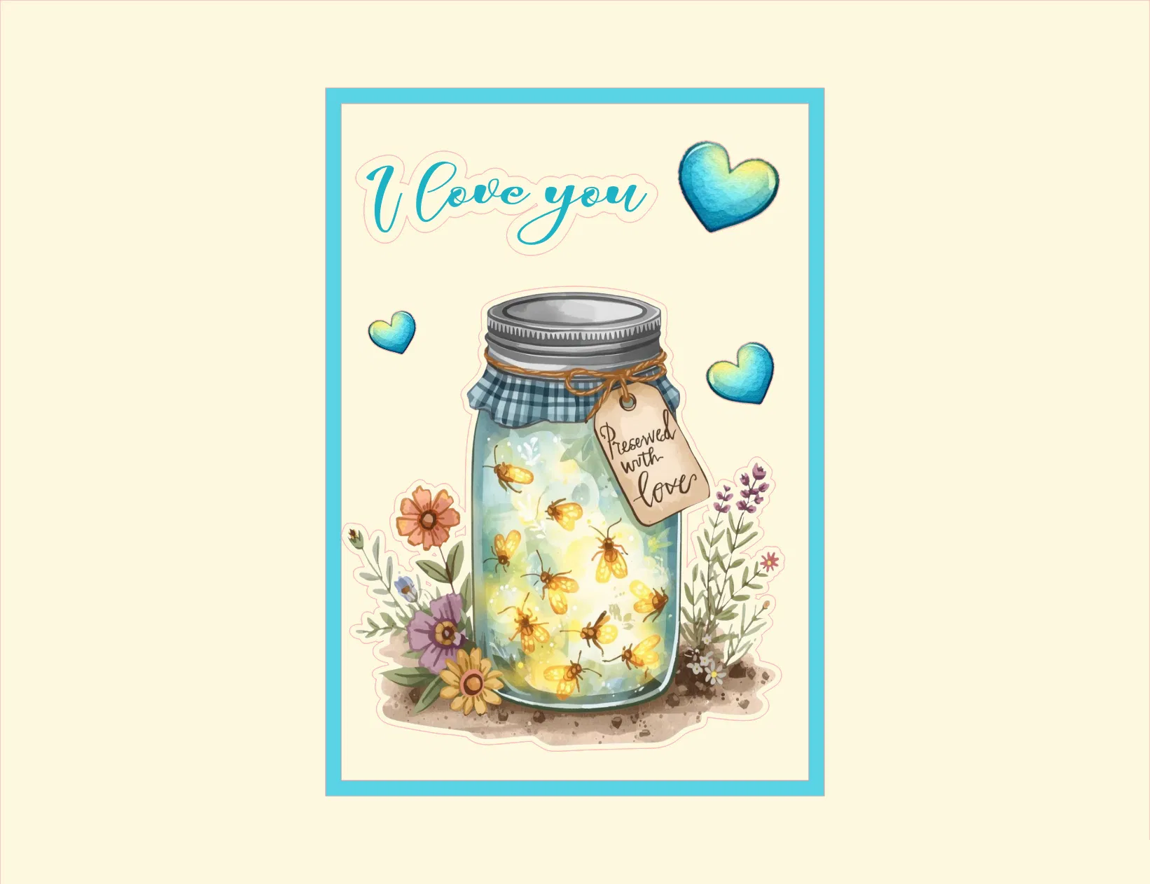Firefly Love Card — 5 × 7 Digital Download