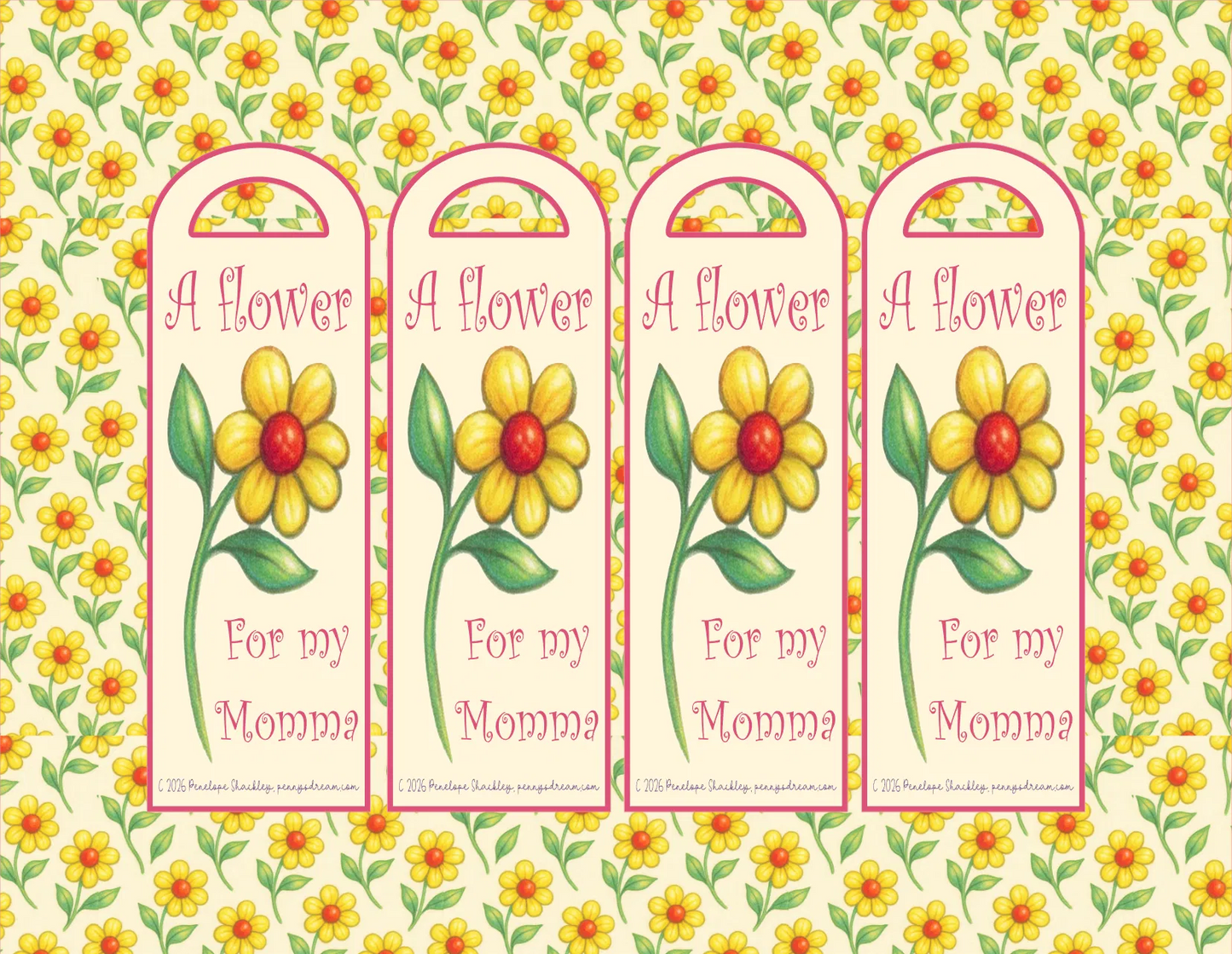 A Flower for My Momma — Bookmark — Digital Download