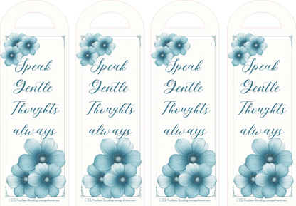 Gentle Thoughts — Bookmark Sheet — Digital Download