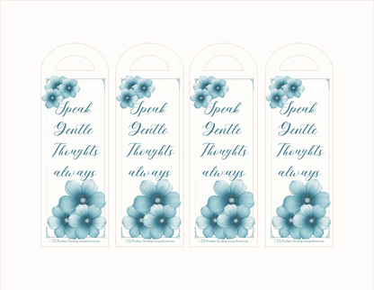Gentle Thoughts — Bookmark Sheet — Digital Download