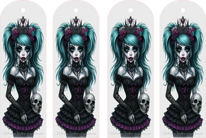 Goth Girl — Bookmark Sheet — Digital Download