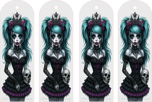 Goth Girl — Bookmark Sheet — Digital Download
