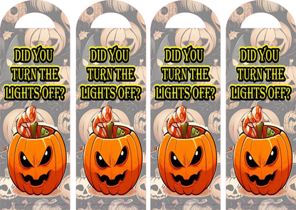 Did You Turn the Lights Off? — Halloween Bookmark — Digital Download