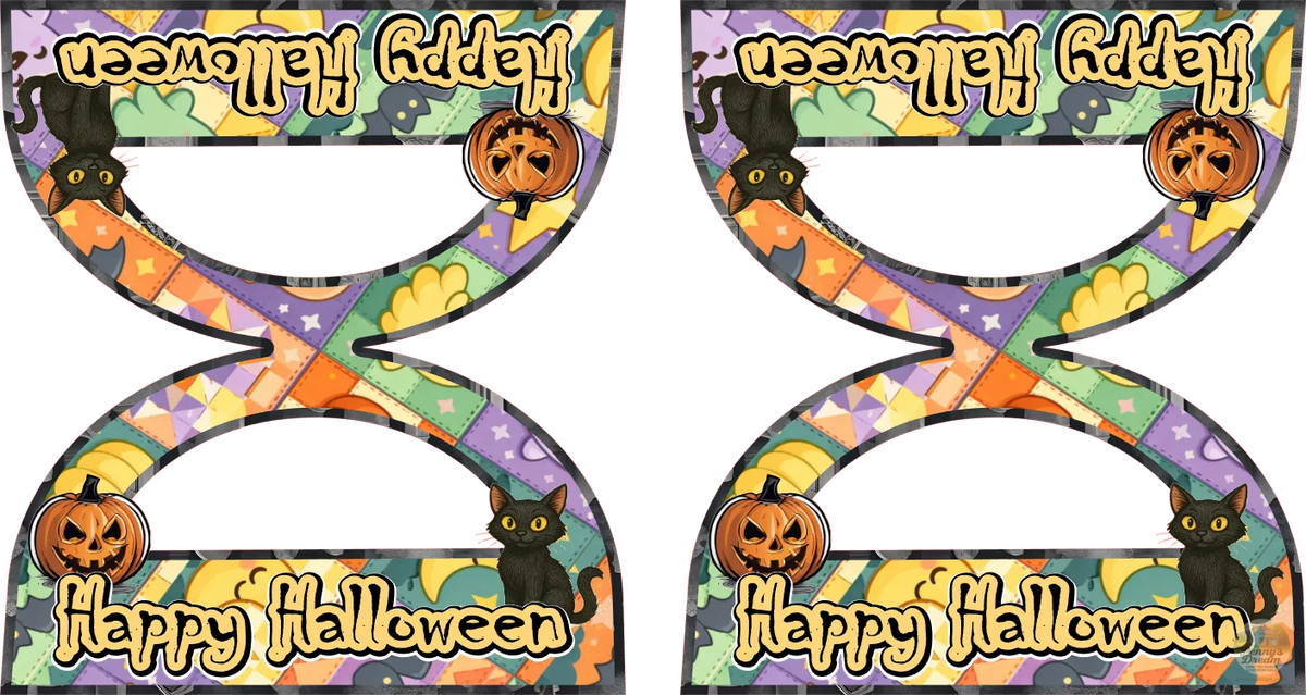 Halloween Treat Bag Handle – Digital Cut File - Printable Set