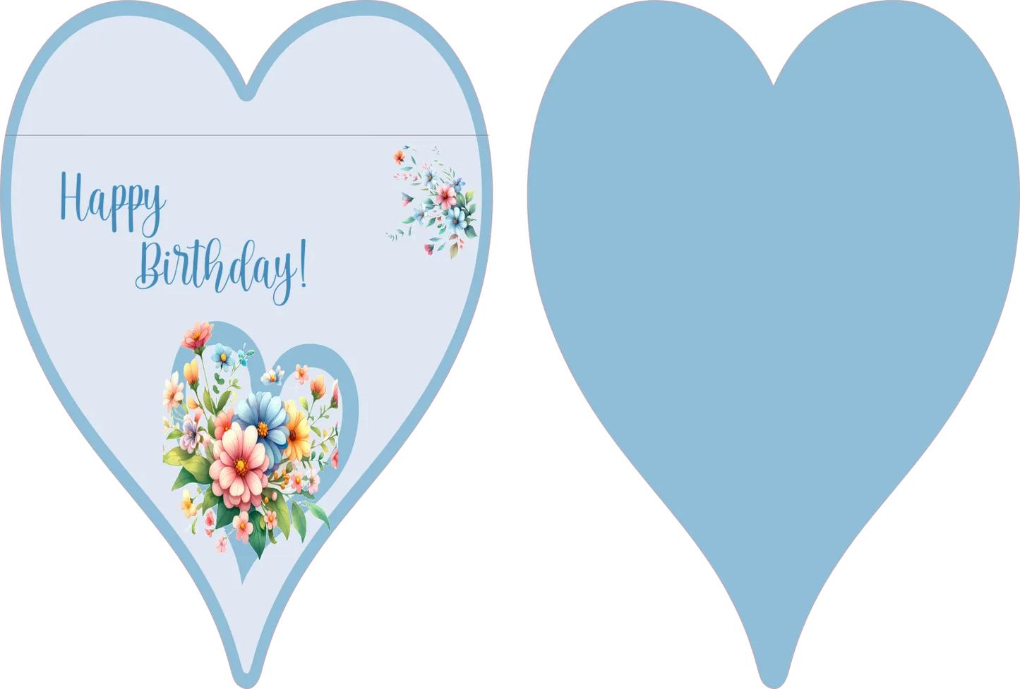 Lattice Heart — Happy Birthday Card — 5 × 7 Flip‑Fold Layered — Digital Download