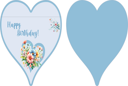 Lattice Heart — Happy Birthday Card — 5 × 7 Flip‑Fold Layered — Digital Download