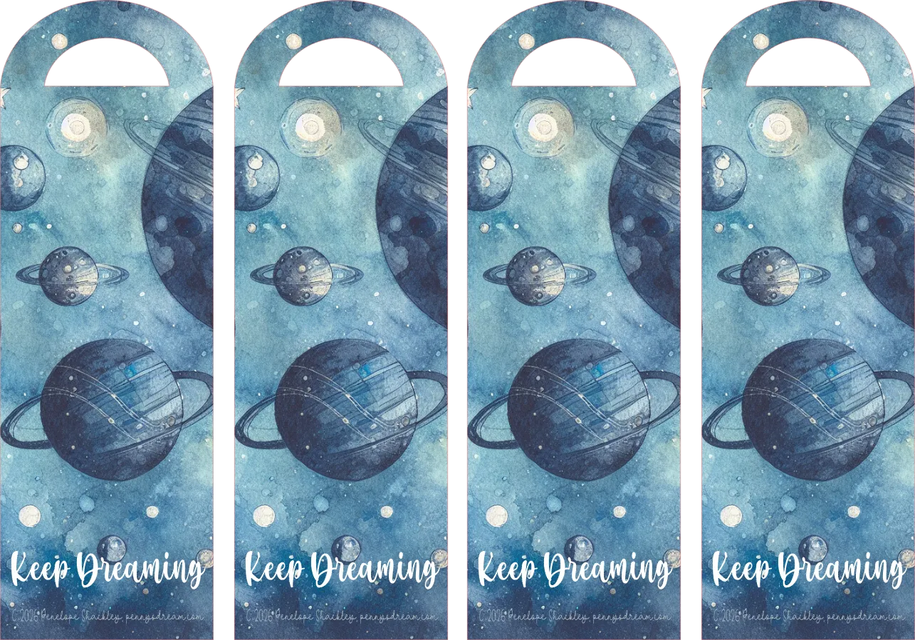 Space themed bookmark