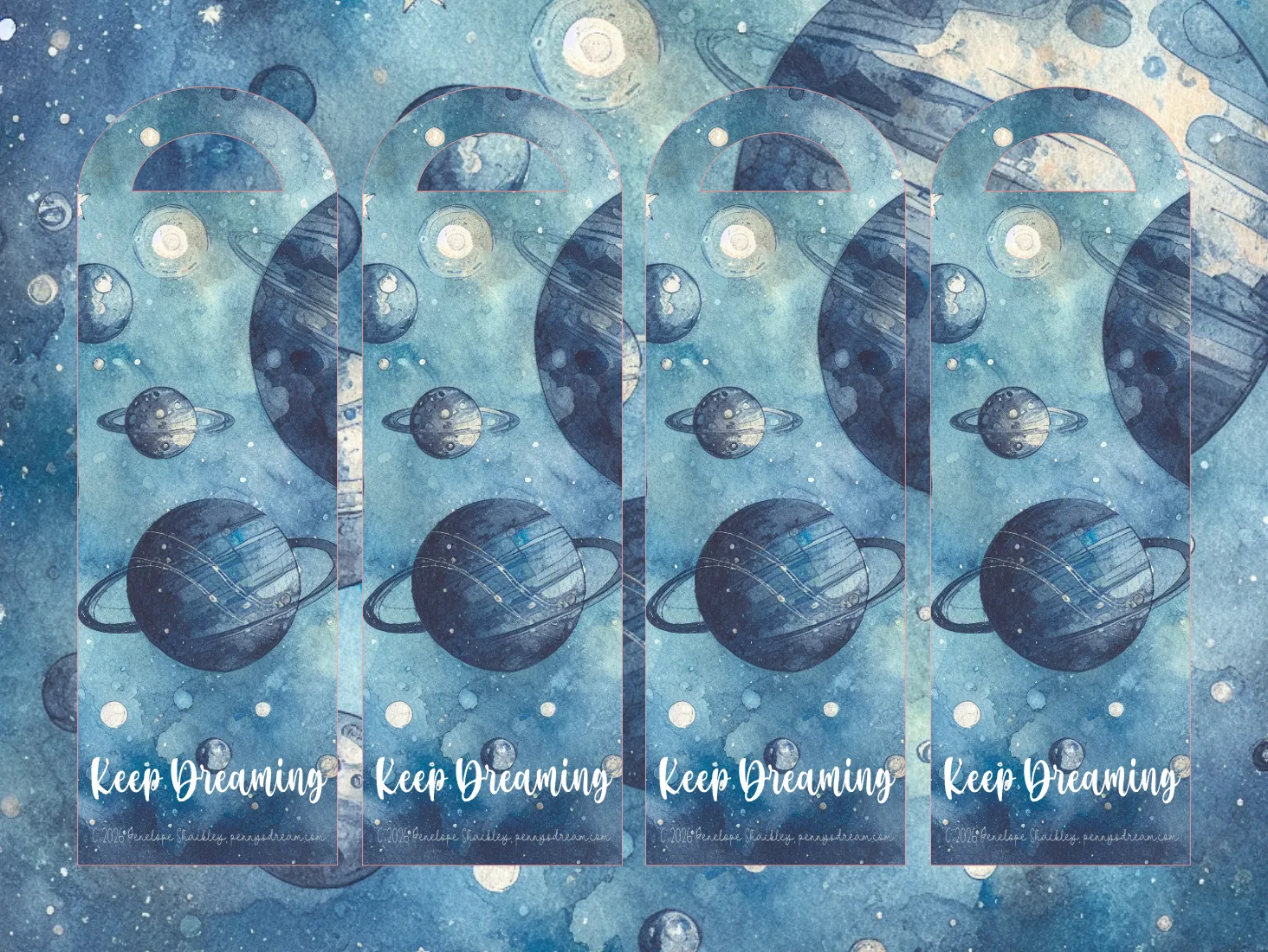 Space themed bookmarks

