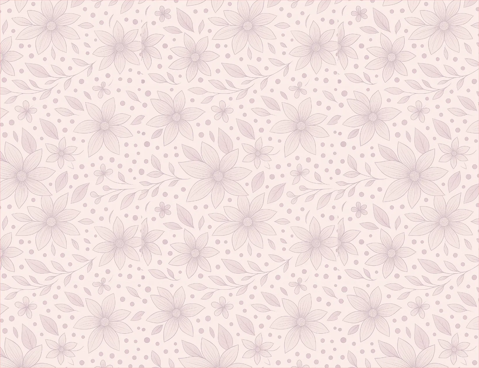 Patterned wallpaper with floral design on a light pink background