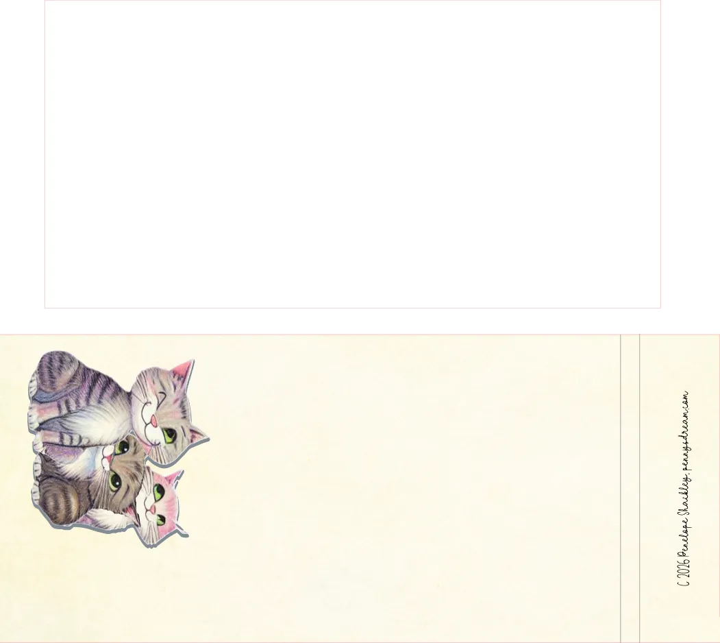 Illustration of two cats on a light beige background