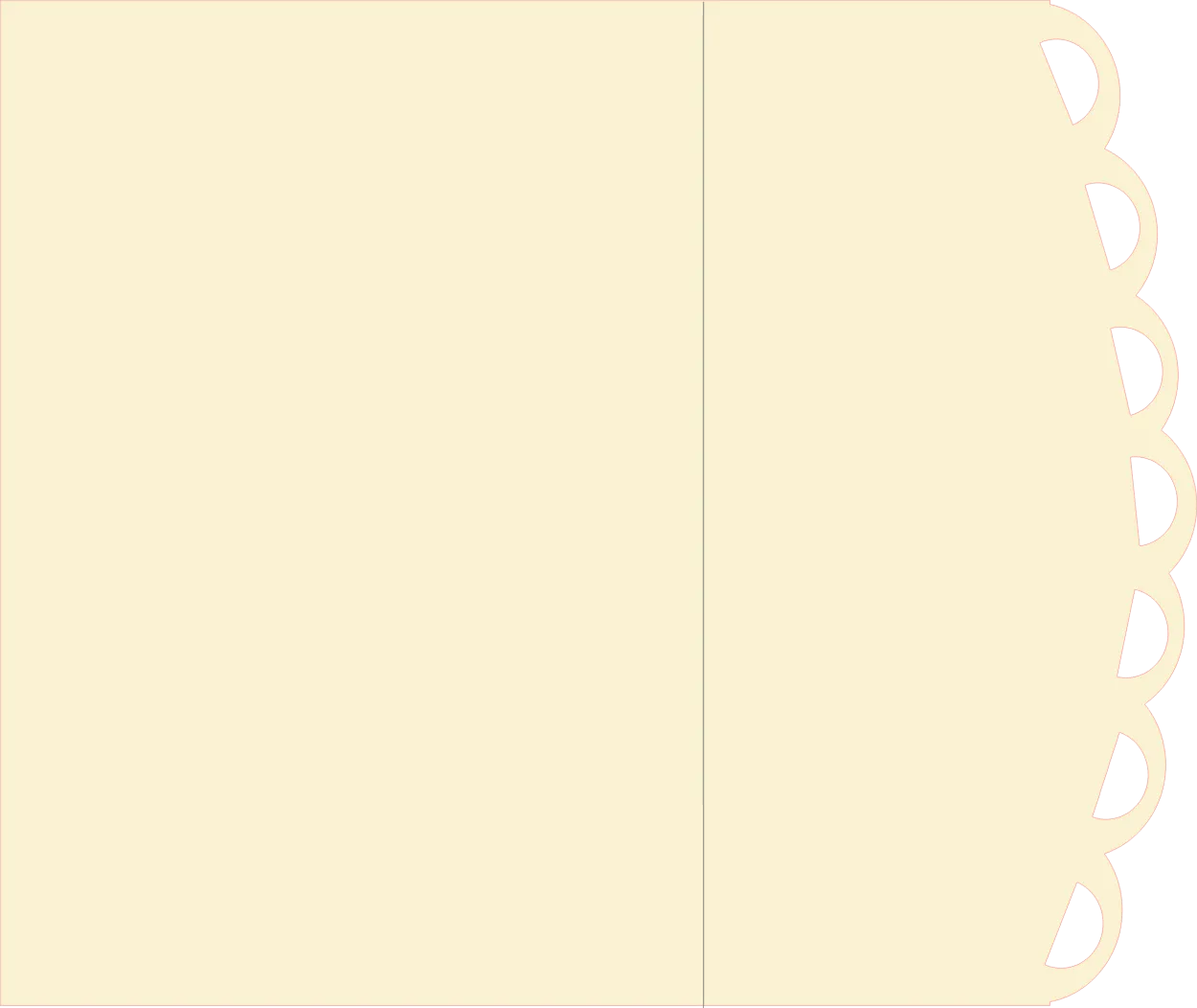 Scalloped Edge Layered Card Base – 5×7 Template (SVG for Silhouette Studio)