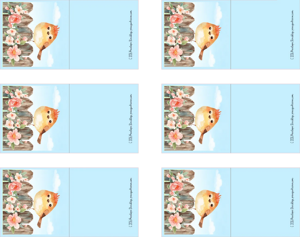 Little Bird Gift or Mini Card Set – Digital File (SVG for Silhouette Studio)