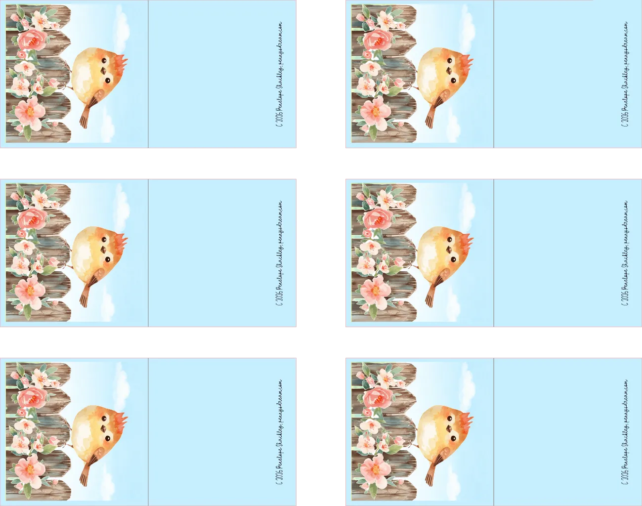 Little Bird Gift or Mini Card Set – Digital File (SVG for Silhouette Studio)