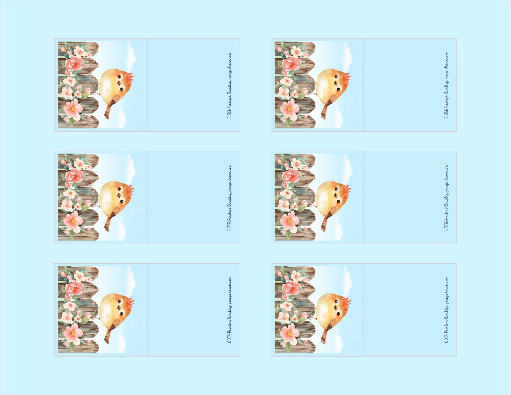 Little Bird Gift or Mini Card Set – Digital File (SVG for Silhouette Studio)