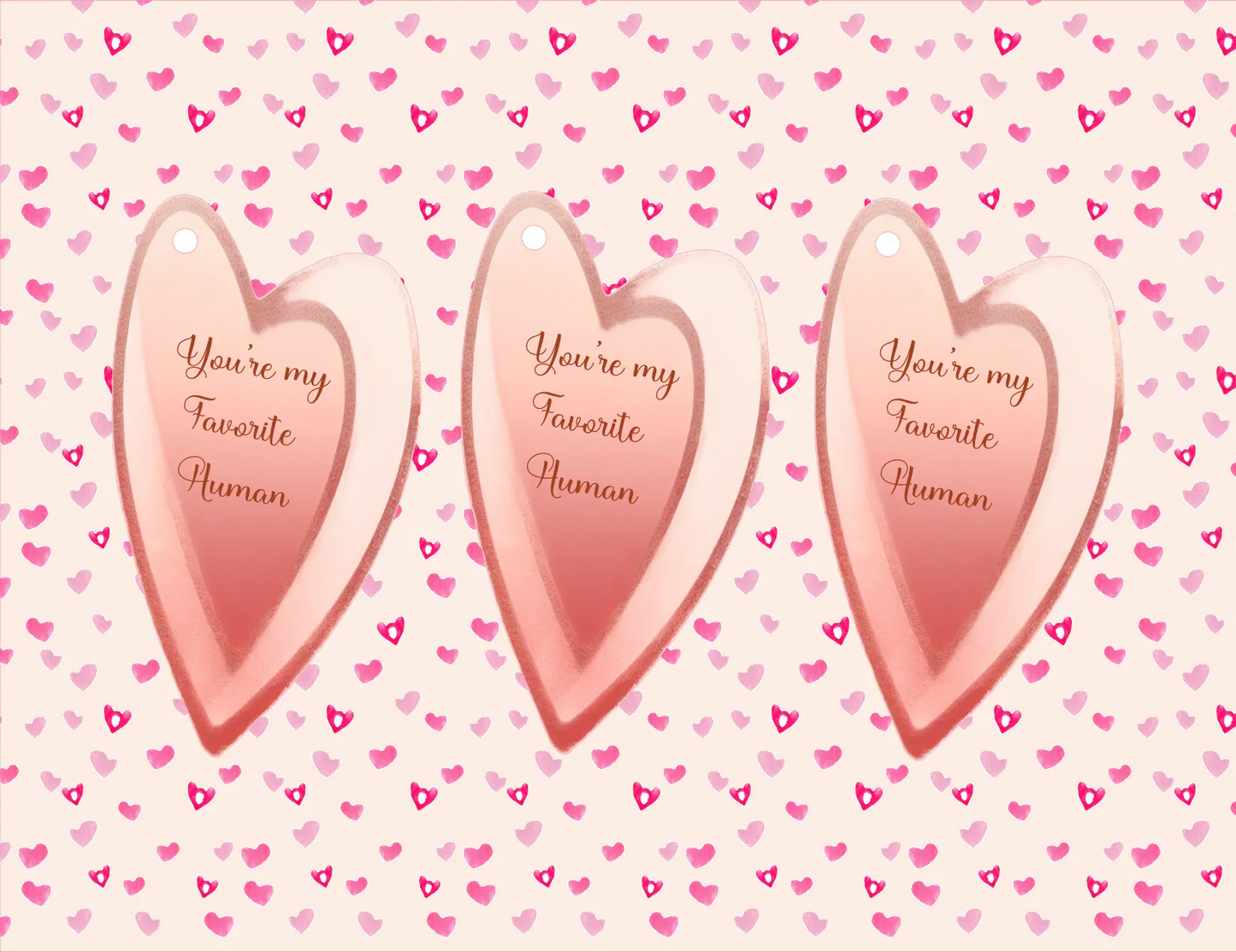 You’re My Favorite Human — Heart Bookmark — Digital Download