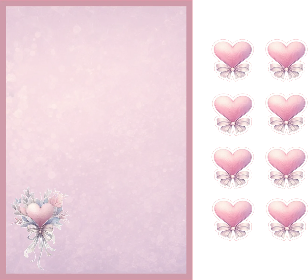 Love Heart Writing Set — Digital Download