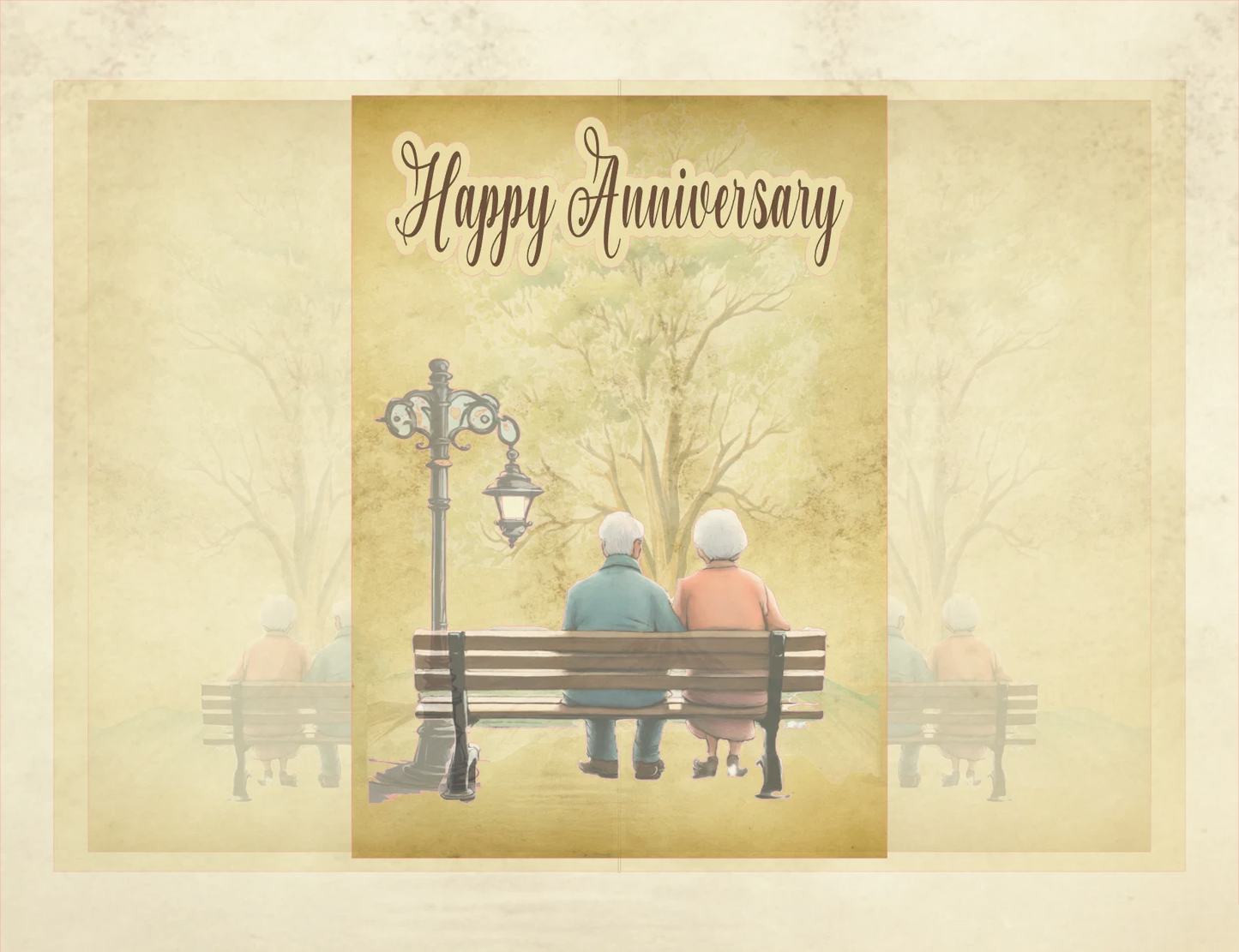Memories — Happy Anniversary Card — 5 × 7 Layered — Digital Download