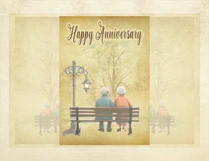 Memories — Happy Anniversary Card — 5 × 7 Layered — Digital Download