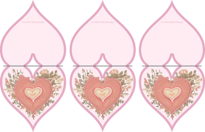 Mini Heart Cards - 3 x 3 inches – Digital Download (SVG, PNG, PDF)