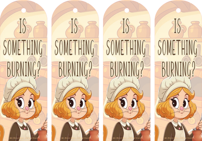 Miss Peach — “Is Something Burning?” Bookmark — Digital Download