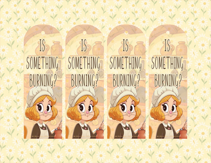 Miss Peach — “Is Something Burning?” Bookmark — Digital Download