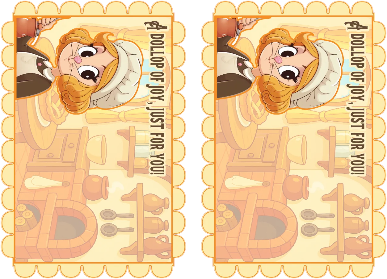 Two identical packages of a product with a cartoon character and text on a yellow background.