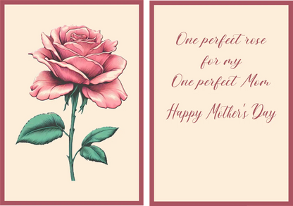 One Perfect Mom — 5 × 7 Mother’s Day Card — Digital Download