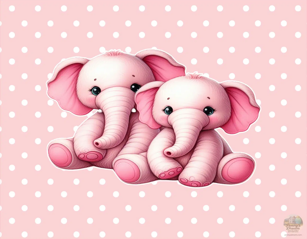 Pink Elephants Print or Sign – Letter Size Digital Download