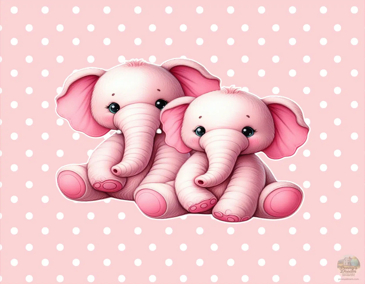 Pink Elephants Print or Sign – Letter Size Digital Download