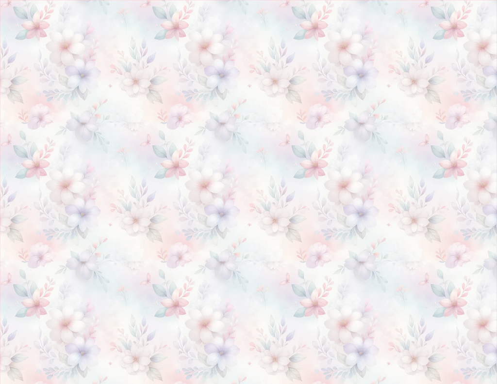 Pastel-colored abstract pattern on a light blue background