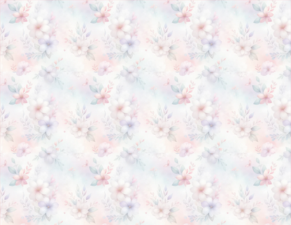 Pastel-colored abstract pattern on a light blue background
