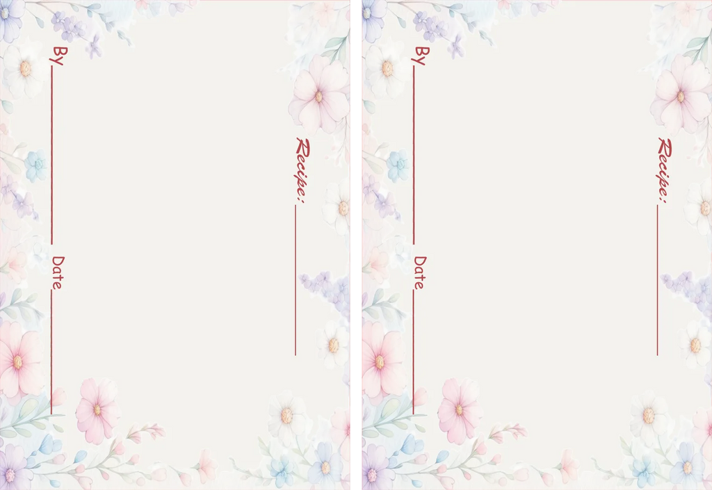 Recipe Card – 5×7 – Digital File (SVG for Silhouette Studio)
