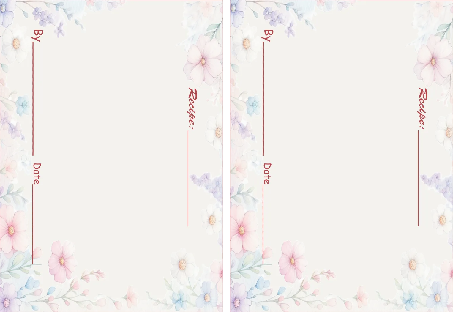 Recipe Card – 5×7 – Digital File (SVG for Silhouette Studio)