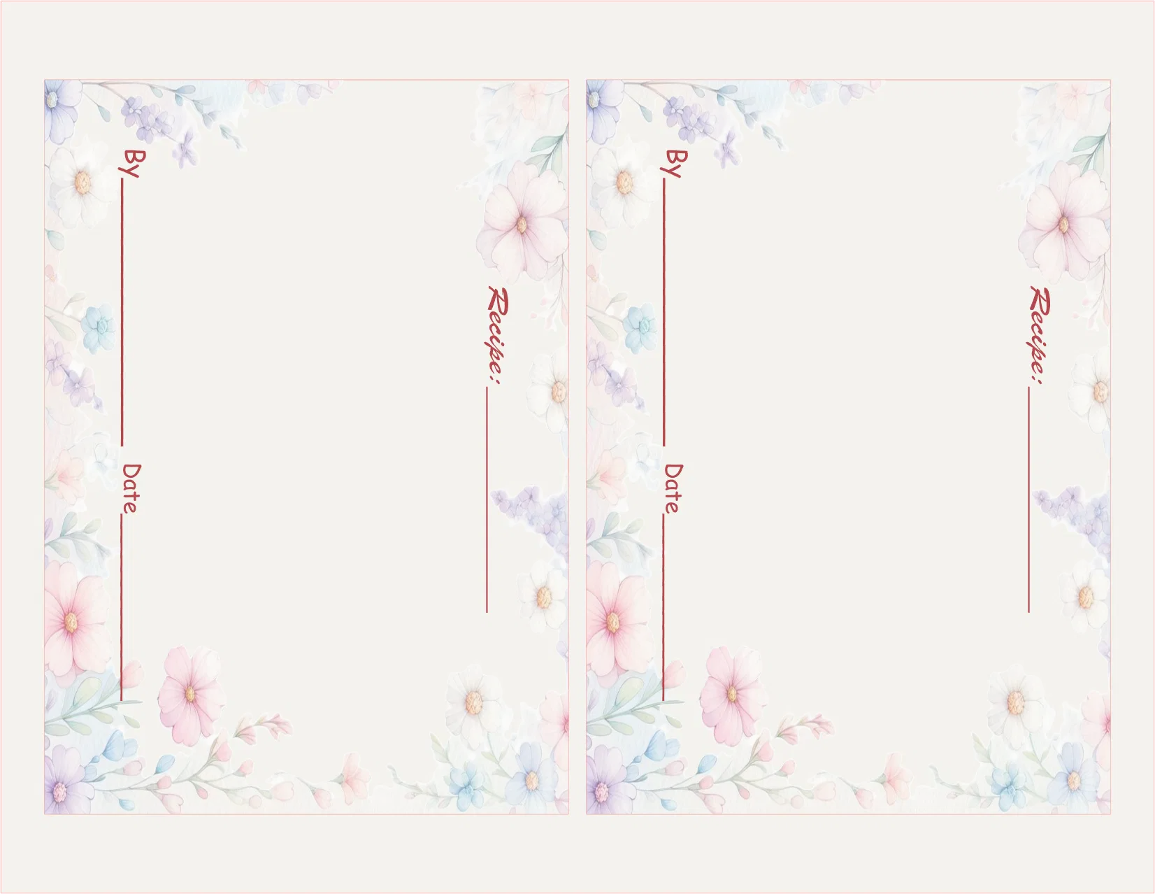 Recipe Card – 5×7 – Digital File (SVG for Silhouette Studio)