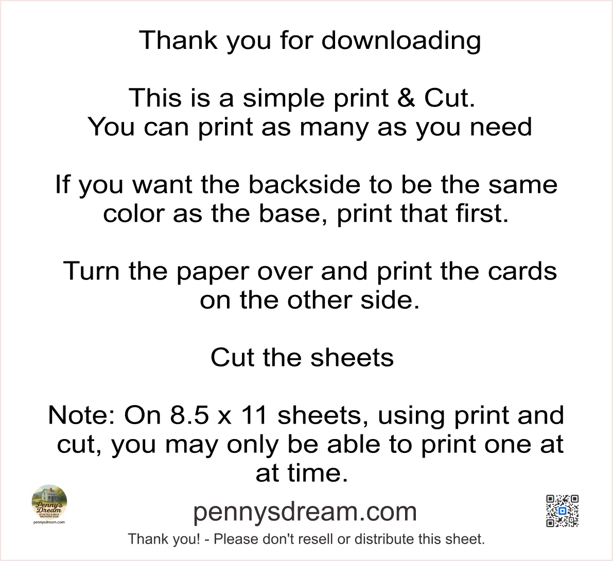 Recipe Card – 5×7 – Digital File (SVG for Silhouette Studio)