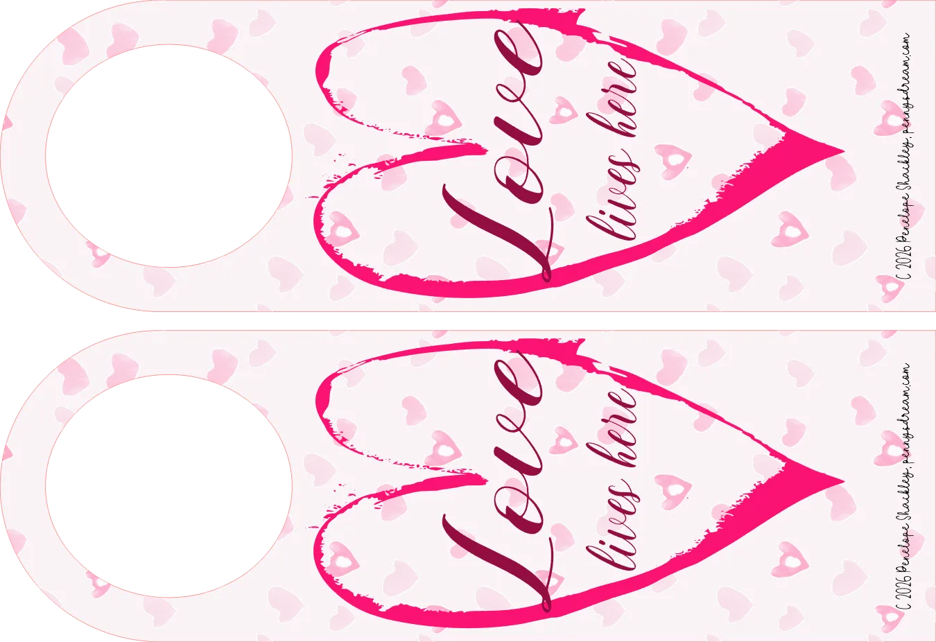 Raining hearts Door Hangers