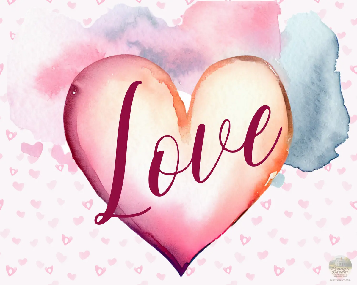 Raining Hearts Love Print – 8 × 10 - Digital Download
