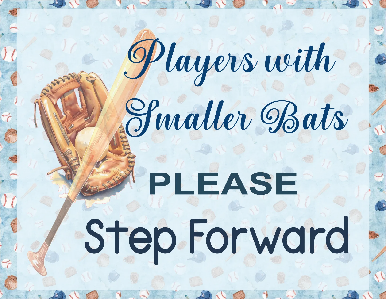 Small Bats — Bathroom Sign — Digital Download
