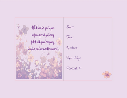 Spring Blooms — General Invitation — A2 Size — Digital Download